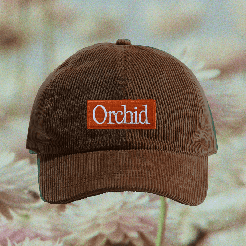Brown Orchid Corduroy Hat