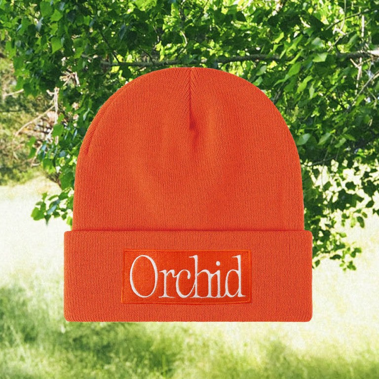 Orange Orchid Beanie